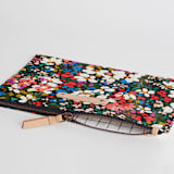 "garden club" - Catch All Pouch Set in Roses by Angela Marzuki - Zipper Detail