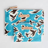 "Birds in Flight" - Catch All Pouch Set in Sky by Michelle Fifis - Catch-All Pouch Set