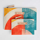"Abstract Sunset" - Catch All Pouch Set in Twilight by Michelle Taylor - Catch-All Pouch Set