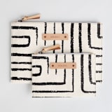 "Taos" - Catch All Pouch Set in Black by Anna Elder - Catch-All Pouch Set