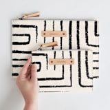 "Taos" - Catch All Pouch Set in Black by Anna Elder - Scale