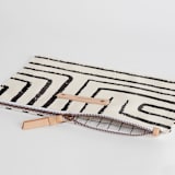 "Taos" - Catch All Pouch Set in Black by Anna Elder - Zipper Detail