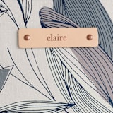 "Casual style" - Catch All Pouch Set in Denim by Lucrecia Caporale - Tag Detail