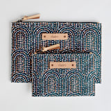 "Modern Showers" - Catch All Pouch Set in Navy by Jenna Holcomb - Catch-All Pouch Set
