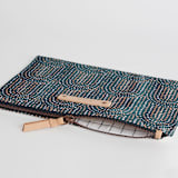"Modern Showers" - Catch All Pouch Set in Navy by Jenna Holcomb - Zipper Detail