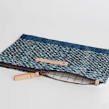 "Basic - Azure" - Catch All Pouch Set in Azure by Bethania Lima - Zipper Detail