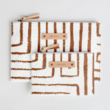 "Taos - Rust" - Catch All Pouch Set in Rust by Anna Elder - Catch-All Pouch Set