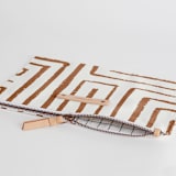 "Taos - Rust" - Catch All Pouch Set in Rust by Anna Elder - Zipper Detail