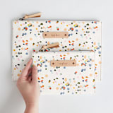 "Pretty Pepper" - Catch All Pouch Set in Confetti by Stephanie C Martinez - Scale