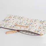 "Pretty Pepper" - Catch All Pouch Set in Confetti by Stephanie C Martinez - Zipper Detail