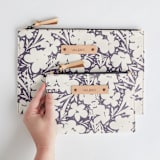 "Sauvage" - Catch All Pouch Set in Chalkboard by Gwen Bedat - Scale