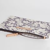 "Sauvage" - Catch All Pouch Set in Chalkboard by Gwen Bedat - Zipper Detail