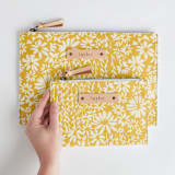 "Lenox" - Catch All Pouch Set in Sunshine by Lauren Richel Kelly - Scale