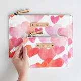 "Love in the Air" - Catch All Pouch Set in Rose by Rebecca Durflinger - Scale