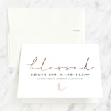 "Blessed Confirmation" - Confirmation Thank You Cards in Golden Rose by Angelene - Front