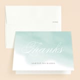 "Water Wash" - Confirmation Thank You Cards in Aqua by Lehan Veenker - Front
