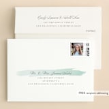 "Water Wash" - Confirmation Thank You Cards in Aqua by Lehan Veenker - FREE Recipient Addressing