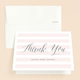 "Sleek" - Confirmation Thank You Cards in Blush by Lauren Chism - Front