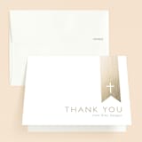 "Gold on White" - Confirmation Thank You Cards in Brass by Erin Deegan - Front