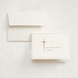 "Simple Faith" - Confirmation Thank You Cards in Mustard by fatfatin - Card with Envelope