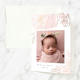 "Sweet Peony" - Baptism and Christening Thank You Cards in Peony by Nicoletta Savod - Front
