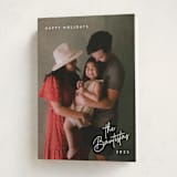 "Sans and Signature" - Holiday Cards in Snow by Hooray Creative - Folded Card