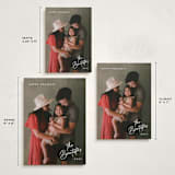 "Sans and Signature" - Holiday Cards in Snow by Hooray Creative - Formats Available