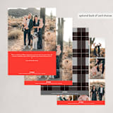 "Bold Merry" - Holiday Cards in Cranberry by That Girl Press - Back of Card Options