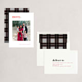 "Bold Merry" - Holiday Cards in Cranberry by That Girl Press - Assembled
