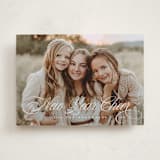 "Blessing Script" - Holiday Cards in Frost by Laura Hankins - Front
