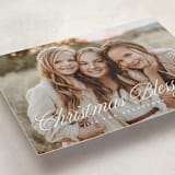 "Blessing Script" - Holiday Cards in Frost by Laura Hankins - Detail