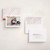 "Joy Snapshot" - Holiday Cards in Cranberry by Pixel and Hank - Assembled