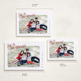 "Joy Snapshot" - Holiday Cards in Cranberry by Pixel and Hank - Formats Available