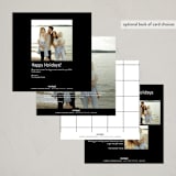 "Classic Square" - Holiday Cards in Coal by Blustery August - Back of Card Options