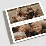 "Classic Square" - Holiday Cards in Coal by Blustery August - Detail