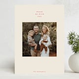 "Traditional Peace" - Holiday Cards in Cranberry by Baumbirdy - Front