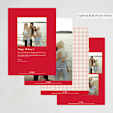 "Traditional Peace" - Holiday Cards in Cranberry by Baumbirdy - Back of Card Options