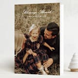 "b l e s s i n g s" - Holiday Cards in Snow by Sara Hicks Malone - Folded Card