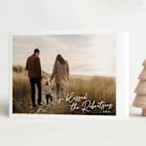 "Rubrica" - Holiday Cards in Marshmallow by Tamara Hilje - Folded Card