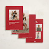 "Minimalist corner" - Holiday Cards in Poinsettia by Stacey Meacham - Back of Card Options