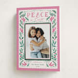 "Peaceful Garden" - Holiday Cards in Flamingo by Elly - Folded Card
