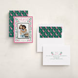 "Peaceful Garden" - Holiday Cards in Flamingo by Elly - Assembled