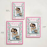 "Peaceful Garden" - Holiday Cards in Flamingo by Elly - Formats Available