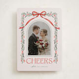"Joyful-Bow" - Holiday Cards in Crimson by BR Designs - Front