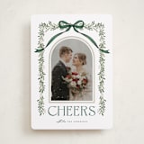 "Joyful-Bow" - Holiday Cards in Leaf by BR Designs - Front