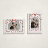 "Joyful-Bow" - Holiday Cards in Crimson by BR Designs - Photo Orientation Options
