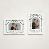 "Joyful-Bow" - Holiday Cards in Leaf by BR Designs - Photo Orientation Options