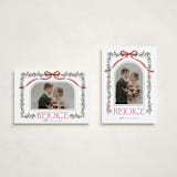 "Joyful-Bow" - Holiday Cards in Poinsettia by BR Designs - Photo Orientation Options