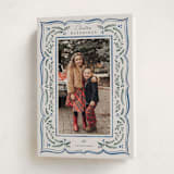 "Scalloped Edge Holiday" - Holiday Cards in Sapphire by Chris Griffith - Folded Card