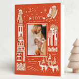 "joy and love" - Holiday Cards in Candied Apple by Sabrin Deirani - Folded Card